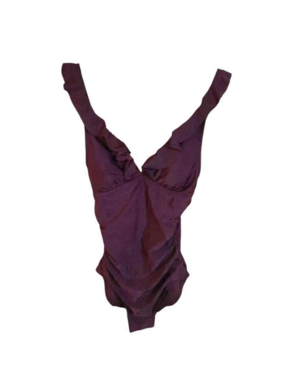 Kona Sol Burgundy One Piece Swimsuit Small